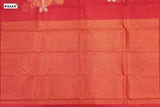 Ruby Red Colour, Kanchipuram Designer Soft Silk Saree.