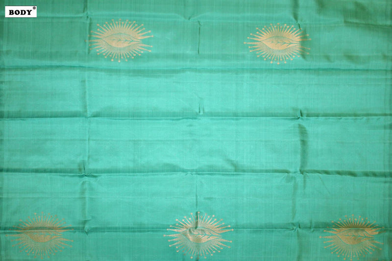 Sea Green Colour, Kanchipuram Designer Soft Silk Saree.