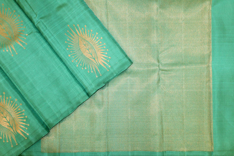 Sea Green Colour, Kanchipuram Designer Soft Silk Saree.