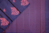 Navy Blue Colour, Kanchipuram Designer Soft Silk Saree.