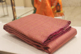 Onion Pink Colour Brocade Kanchipuram Saree.