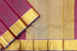 Magenta & Tea Green Colour, Kanchipuram Designer Soft Silk Saree.
