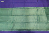 Blue Green Colour, Kanchipuram Designer Soft Silk Saree.