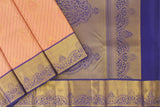Peach Colour, Kanchipuram Wedding Saree.