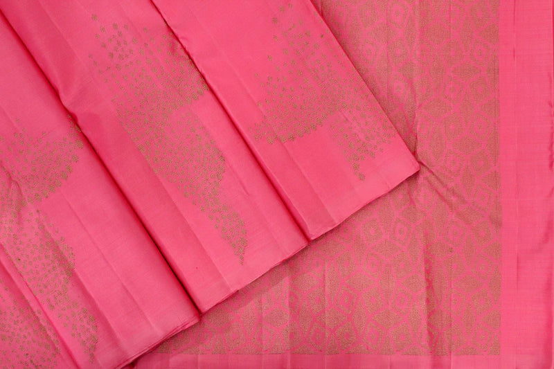 Pink Colour, Kanchipuram Designer Soft Silk Saree.