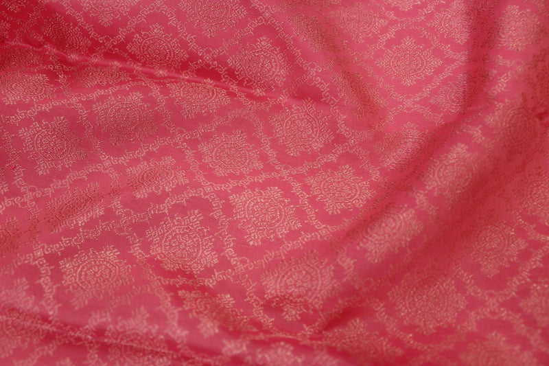 Pink Colour Kanchipuram Wedding Silk Saree.