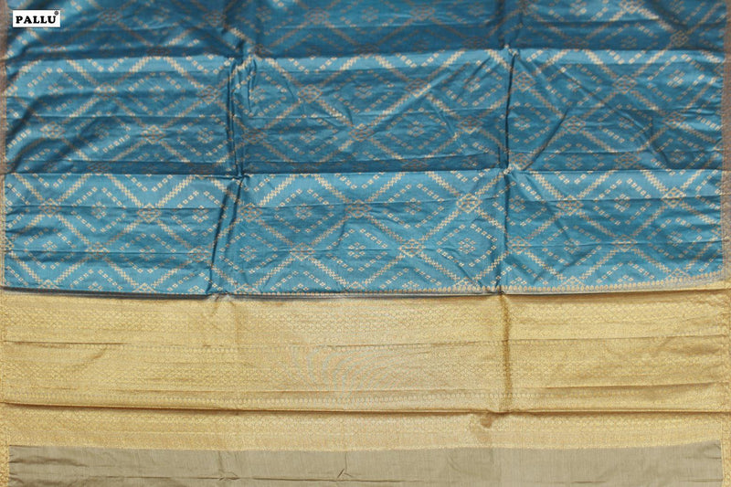 Persian Blue Color, Tussar Silk Saree.