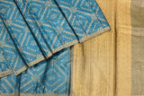 Persian Blue Color, Tussar Silk Saree.