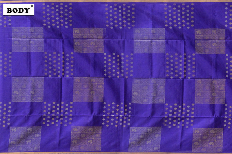 Violet Colour Kanchipuram soft Silk Saree