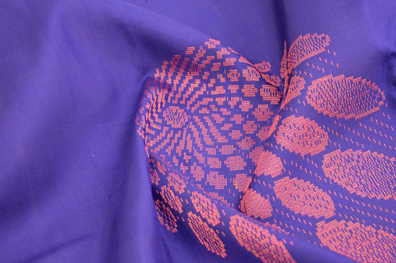 Royal Blue Colour Kanchipuram Designer Saree