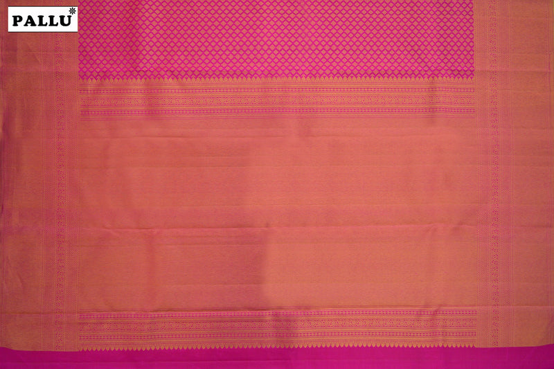 Majenta Colour Kanchipuram Brocade Saree
