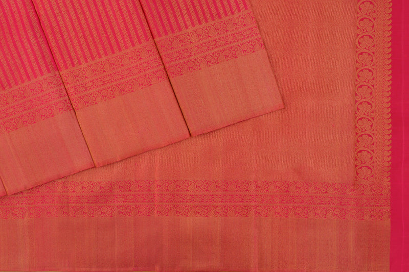 Magenta pink Colour Kanchipuram Brocade Saree