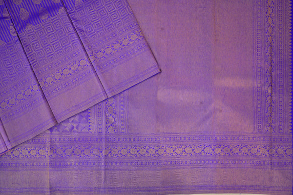 Violet Colour Kanchipuram Brocade Saree