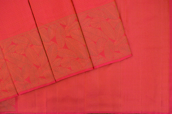 Magenta Pink colour Kanchipuram Designer Saree