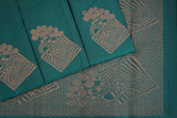 Peacock Green Colour Kanchipuram Designer Saree